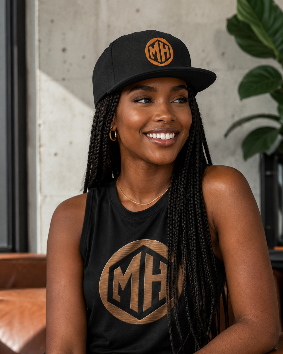 MR. HAPPINESS Monogram Snapback
